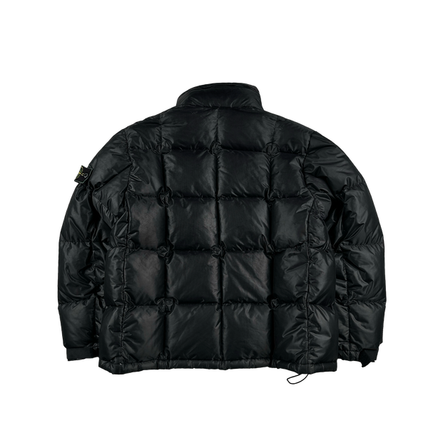Stone Island 1999 Vintage Black Micro Light Puffer Jacket - Medium