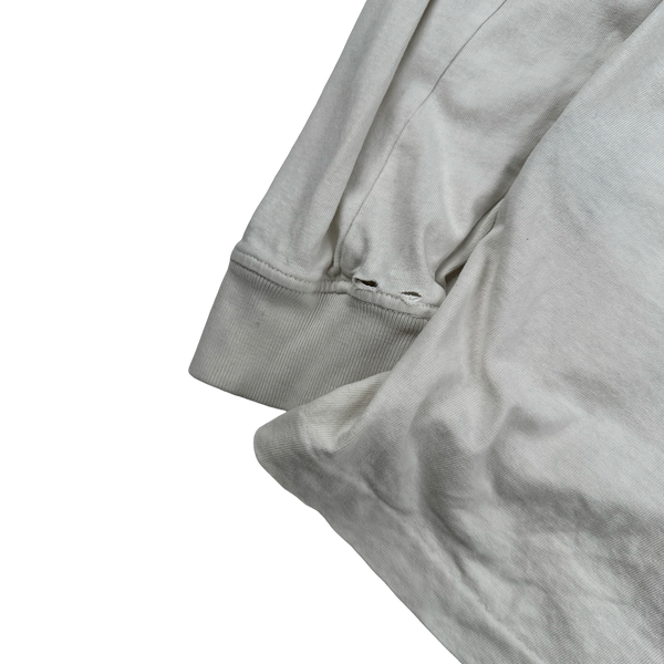 Stone Island 2015 White Cotton Lightweight Crewneck - Large