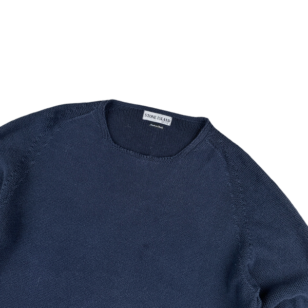 Stone Island Early 2000’s Vintage Navy Knitted Jumper - XL