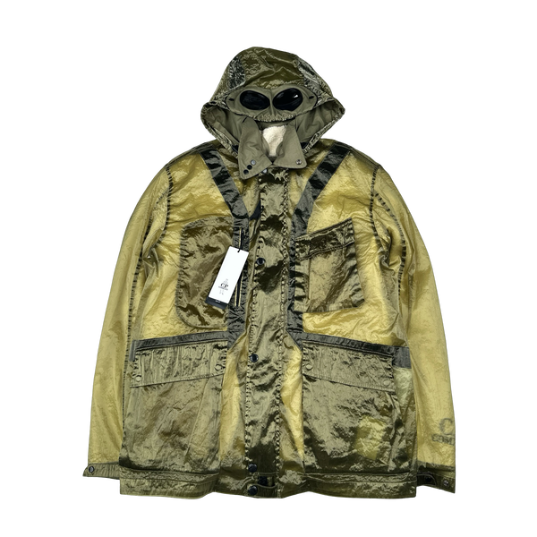 CP Company Green Kan D Shearling Lined Goggle Jacket - Large
