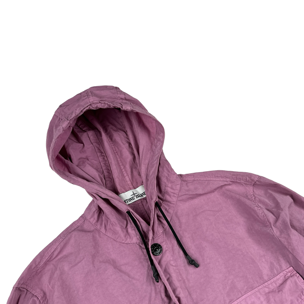 Stone Island 2020 Pink Cotton Hooded Overshirt - Medium