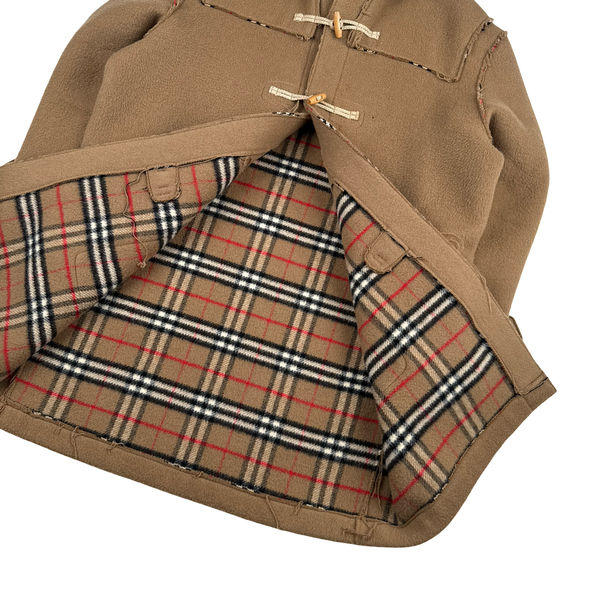 Burberry Lana Wool Blend Hooded Duffle Coat - XL