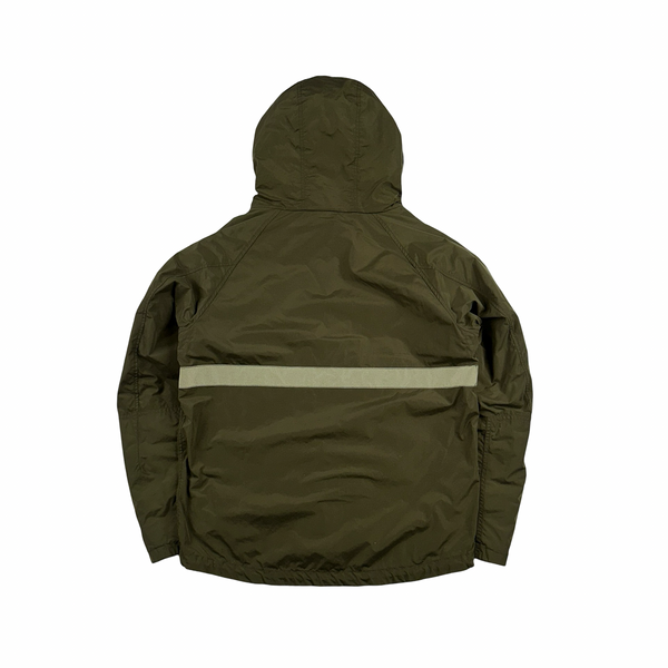 Ten C Khaki Lightweight Multi Pocket Tempest Anorak Jacket - Large