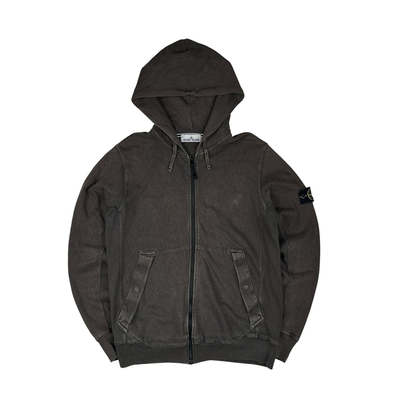 Stone Island 2014 Brown Zipped Hoodie - XL