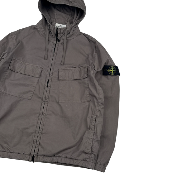 Stone Island 2024 Brown Supima Cotton Twill Stretch TC Jacket - Large