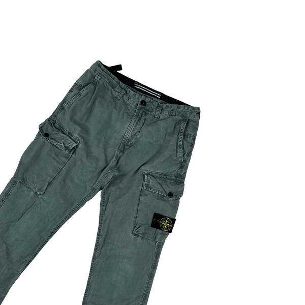 Stone Island Sea Green Slim Fit Cargo Trousers - 30"