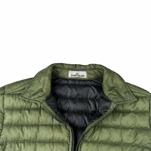 Stone Island 2022 Bio Based Ripstop Nylon Down Green Jacket - Medium