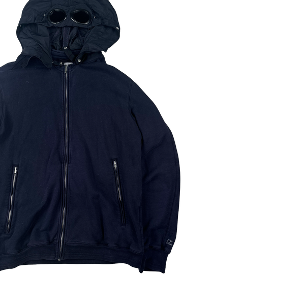 CP Company Vintage Navy Nylon Hood Goggle Hoodie - XXL