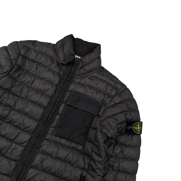 Stone Island 2018 Charcoal Micro Yarn Down Puffer Overshirt - Medium