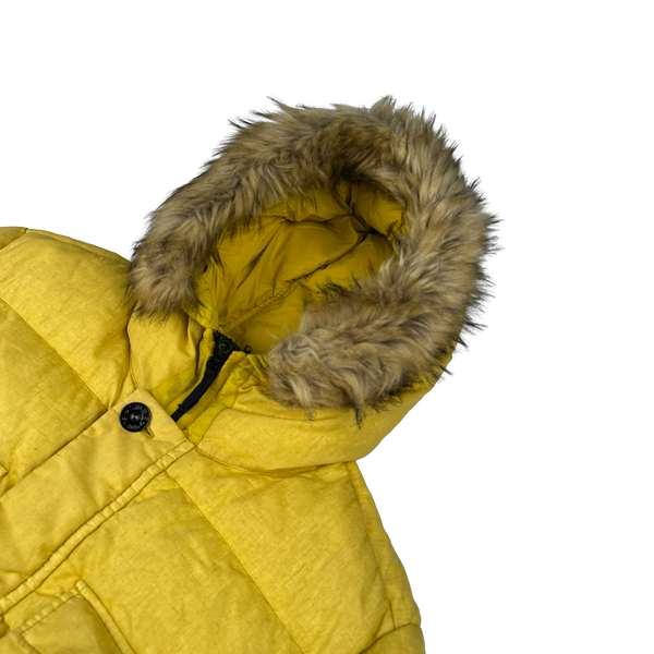 Stone Island 2018 Yellow Lino Resinato Down-TC Puffer Jacket - XXL