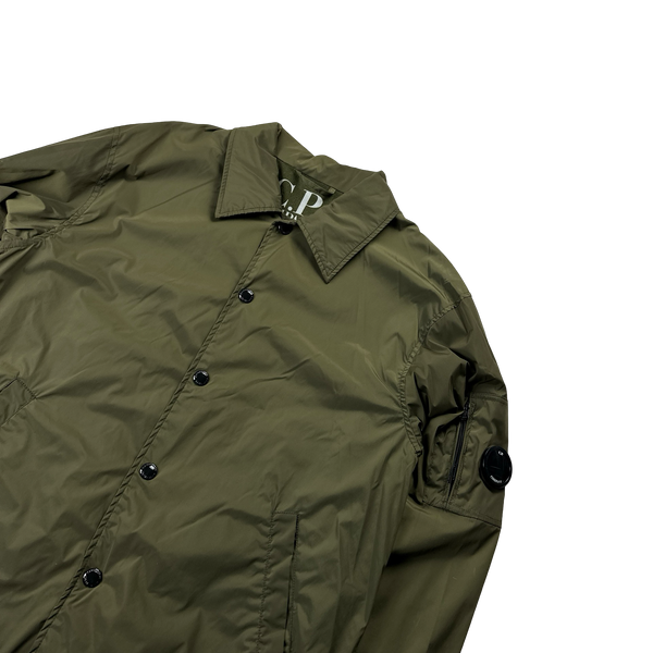 CP Company Khaki Nylon #EyesOnTheCity Coach Jacket - Large