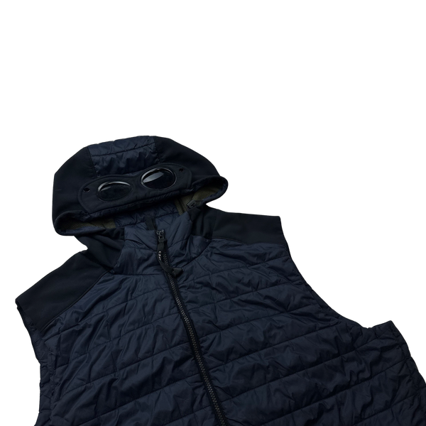 CP Company Navy Padded Hybrid Goggle Gilet - 3XL