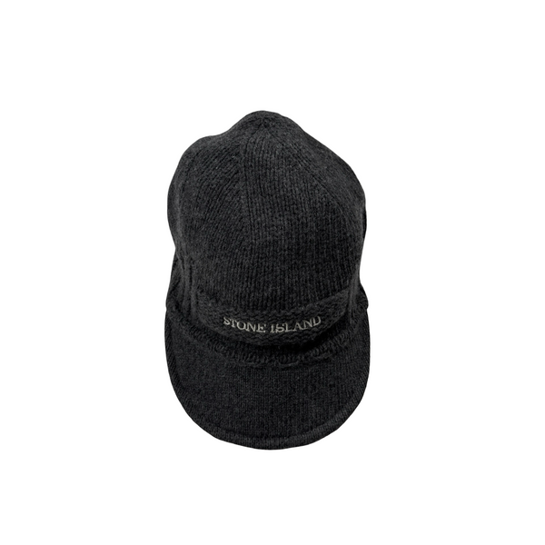 Stone Island 2010 Wool Blend Spellout Capped Beanie