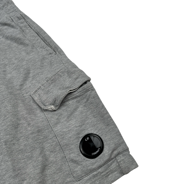 CP Company Grey Cotton Lens Viewer Shorts - Medium