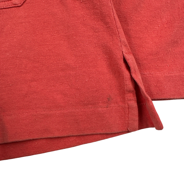 Stone Island Marina Vintage 80's Cotton Pink Spellout Pullover Hoodie - Medium