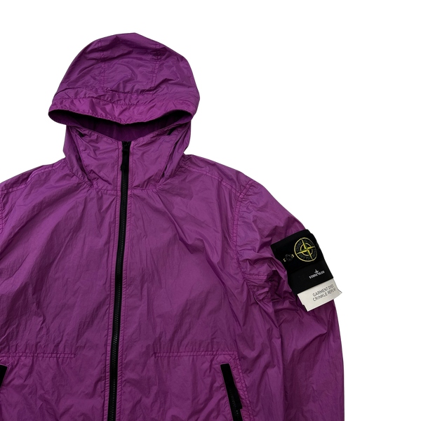 Stone Island 2023 Purple Garment Dyed Crinkle Reps Jacket - Large