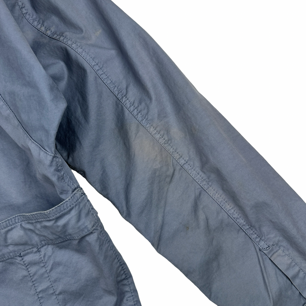 Stone Island 2021 Lilac Brushed Cotton Cargo Pullover Overshirt - Medium