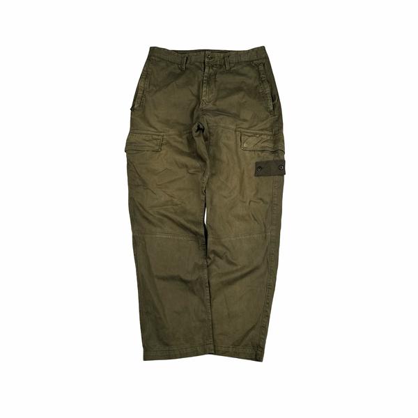 Stone Island 2021 Khaki Ghost Regular Fit Cargo Trousers - 30"