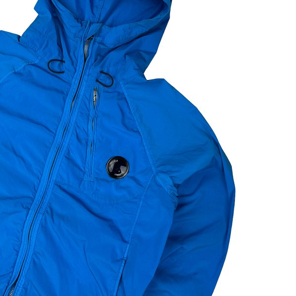 CP Company Blue Nycra Hooded Jacket - Medium