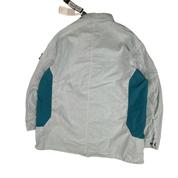 Stone Island Shadow Project 2020 Blue Colour Block Cotton Pocket Zipped Jacket - XL