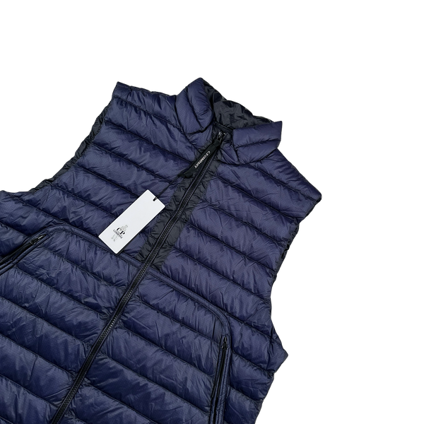 CP Company Navy DD Shell Down Filled Lens Viewer Gilet - Medium & Large