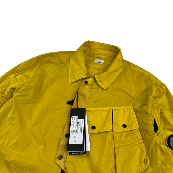 CP Company Yellow Chrome Nylon Zipped Overshirt - Medium