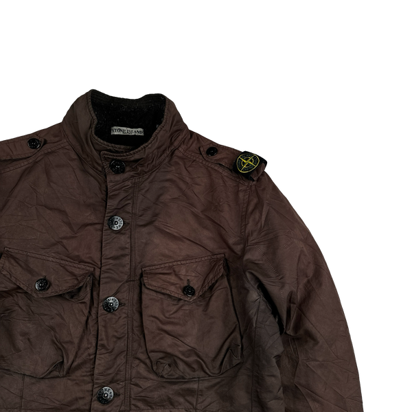 Stone Island 2008 Brown David TC Shoulder Badge Field Jacket - XL