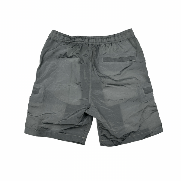 Stone Island 2022 Grey Nylon Metal Loose Fit Cargo Shorts - Large