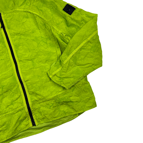 Stone Island Shadow Project 2022 Green Waffle Print Econyl Nylon Metal Jacket - Medium
