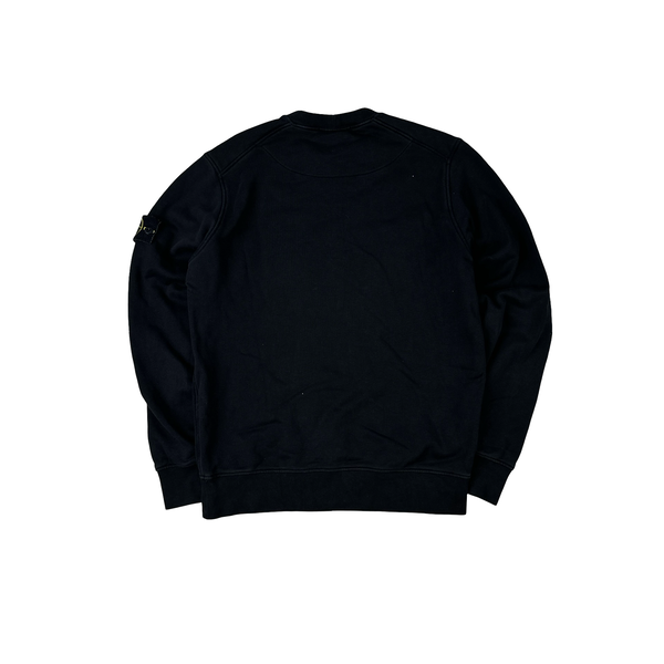 Stone Island 2023 Black Crewneck Sweatshirt - Medium