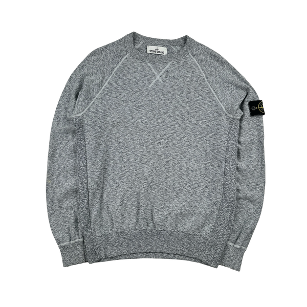 Stone Island 2017 Grey Marl Cotton Lightweight Knit - XL