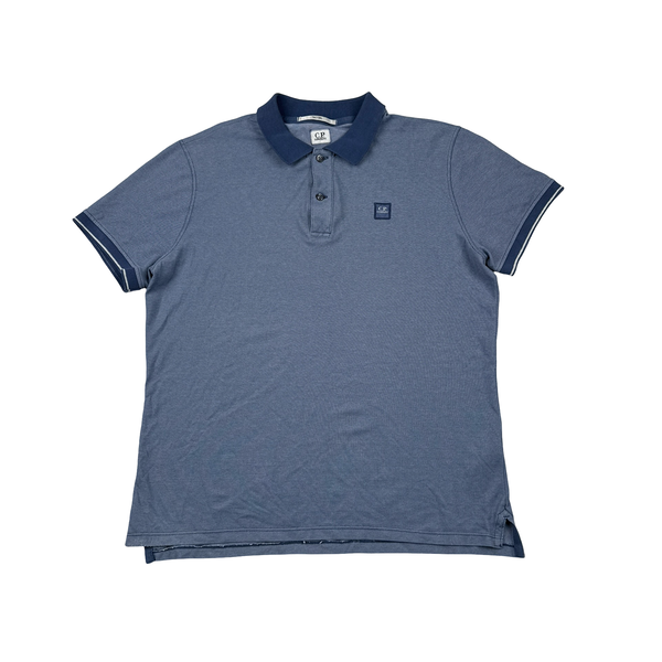 CP Company Blue Cotton Blend Polo Shirt - XL