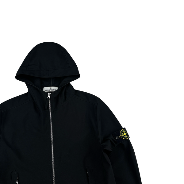 Stone Island 2020 Black Light Soft Shell R Jacket - Medium