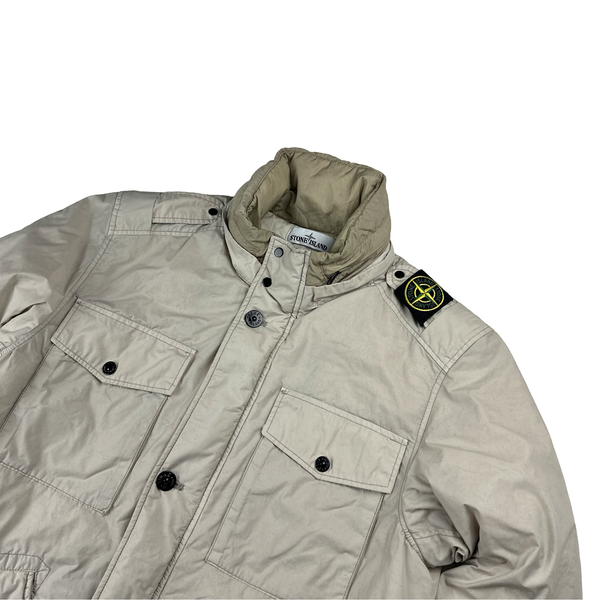 Stone Island 2022 Tan Naslan Light Watro Primaloft Shoulder Badge Field Jacket - Medium