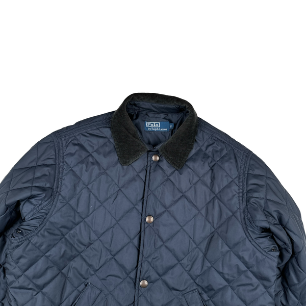 Ralph Lauren Navy Diamond Quilted Jacket - Small