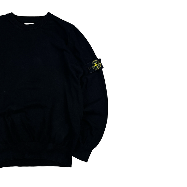 Stone Island 2022 Black Soft Knit Jumper - Large