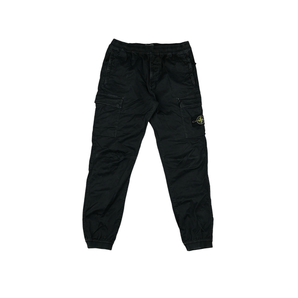 Stone Island 2022 Black RE T Cargo Trousers - 34"