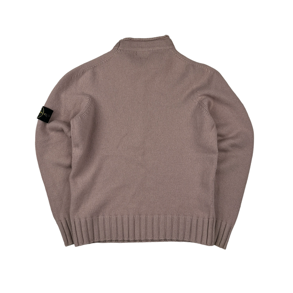 Stone Island Old Rose Lightweight Knitted Crewneck Jumper - Medium