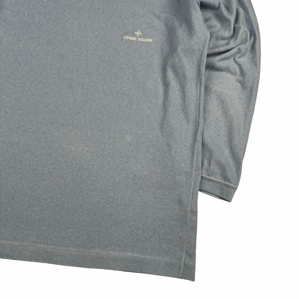Stone Island 90s Light Blue Spellout Vintage Crewneck Pullover - Large