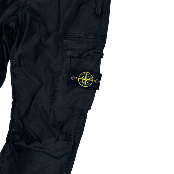 Stone Island 2022 Black Parachute Cargo Trousers - 30"
