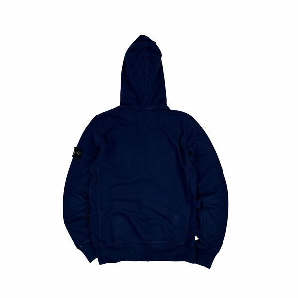 Stone Island 2015 Navy Cotton Zipped Hoodie - Medium