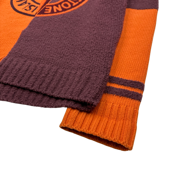 Stone Island 2019 Lambs Wool Two Tone Hoodie - Medium