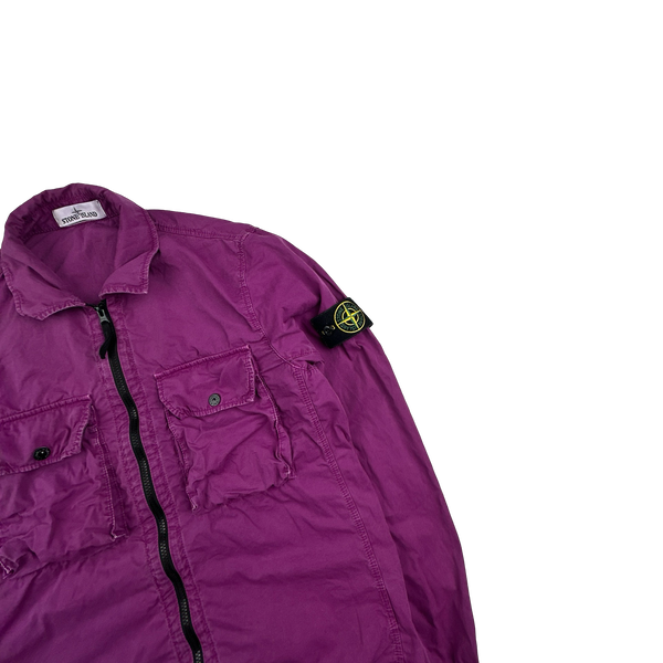 Stone Island 2021 Purple Cotton Overshirt - Medium