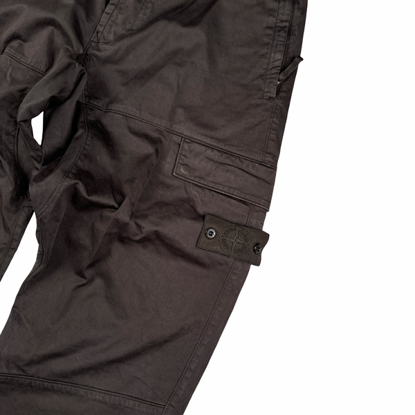 Stone Island Brown Ghost Regular Fit Cargo Trousers - Large