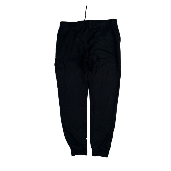 CP Company Black Cotton Lens Viewer Joggers - Medium