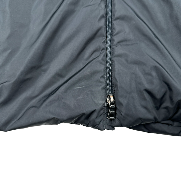 Prada Black Nylon Padded Long Jacket - Small