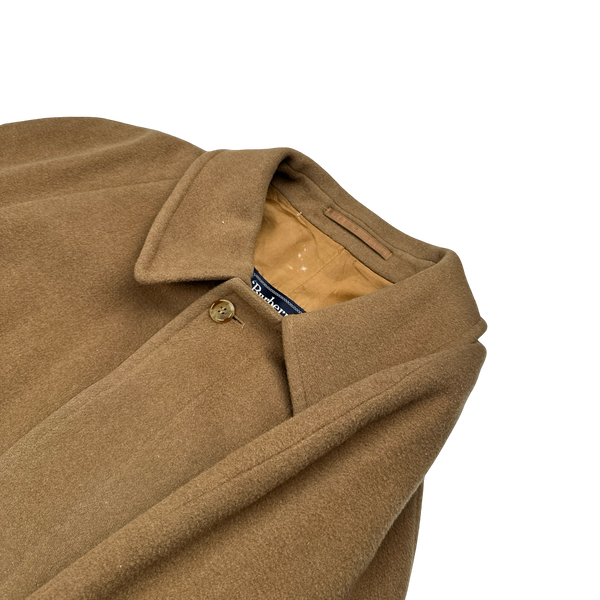Burberry Wool Camel Long Collared Jacket - XL