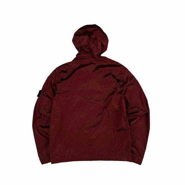 Stone Island 2005 Red Velvet Lined Shimmer Jacket - Medium