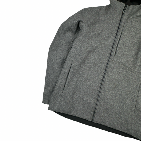 Arcteryx Cordova Grey Wool Zipped Hooded Jacket -