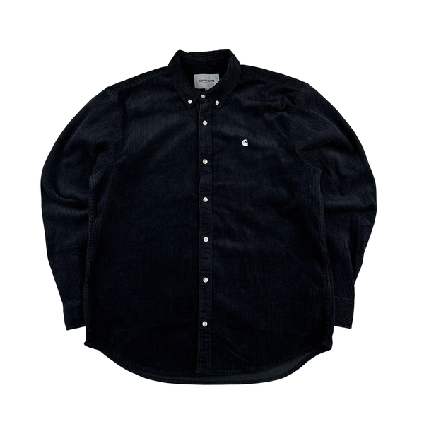 Carhartt WIP Black Corduroy Buttoned Overshirt - Large